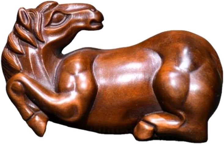 LimpaC Collection Boxwood Zodiac Horse Statue Handcrafted Home Decor