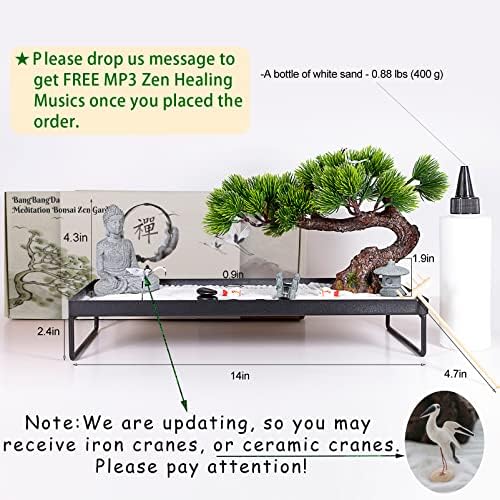 BangBangDa Japanese Meditation Garden Decor for Desk and Office