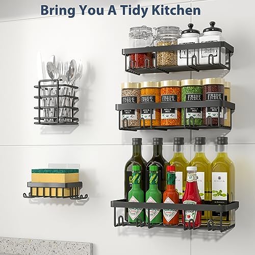 Liuoud 5 Pack Shower Caddy Organizer Set - Black