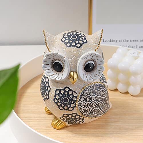 Oinas White Owl Statue - Home Decor Accent for Owl Lovers