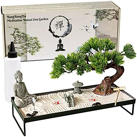 BangBangDa Japanese Meditation Garden Decor for Desk and Office