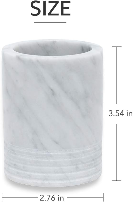 Natural Marble Tumbler Toothbrush Holder