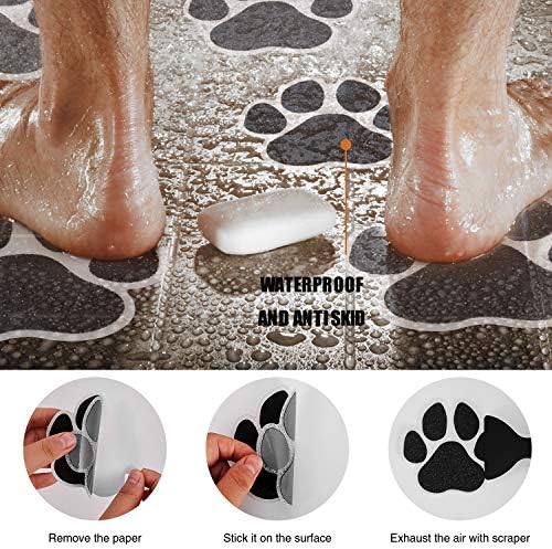 Non-Slip Bathtub Stickers 20PCS Black Safety Treads