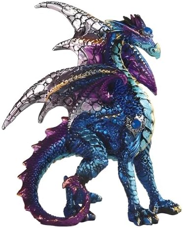 ICE ARMOR 5 Inch Blue Purple Dragon Statue Decor