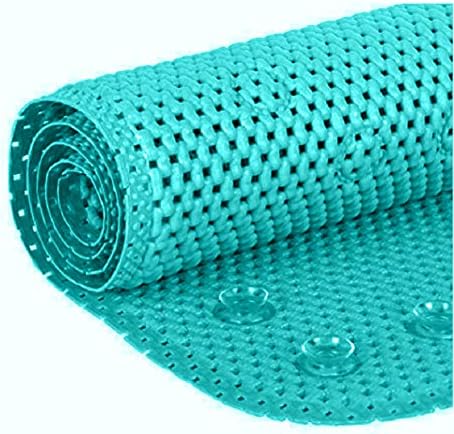 Deluxe Non Slip Bath Mat with Suction Cups - Teal