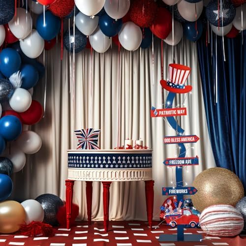 Yousoontic 45 Patriotic Wooden Yard Stake Sign