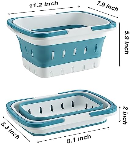 Portable Foldable Shower Caddy with Handles - Grey 1 Pack