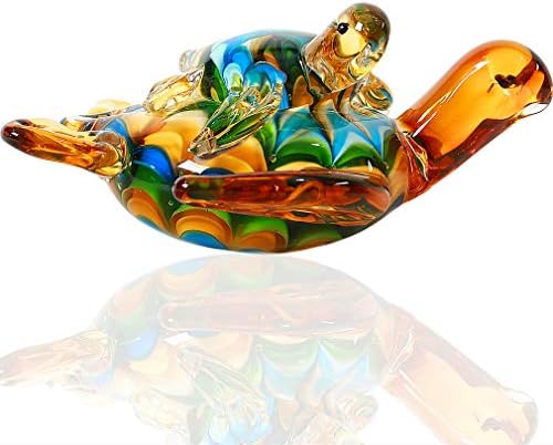 EUSTUMA Hand Blown Glass Sea Turtle Ornament