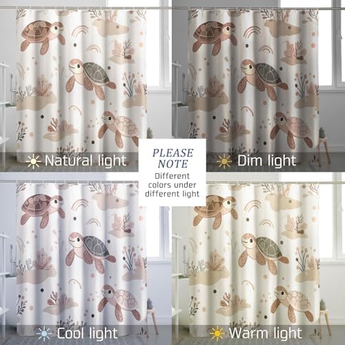Kids Sea Turtle Decorative Shower Curtain Set
