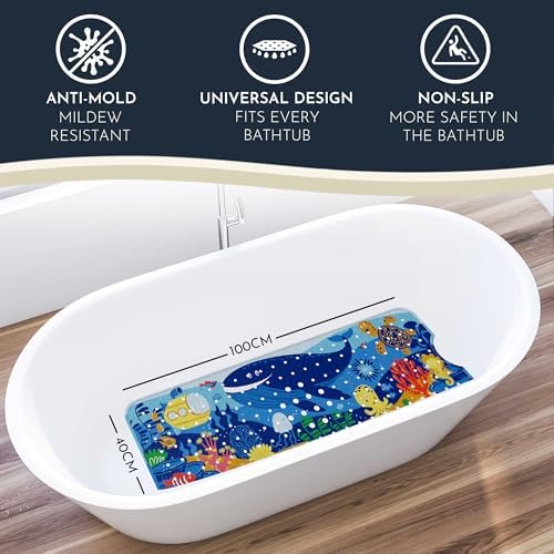 Homerella Anti Slip Bathtub Mat for Kids Adults