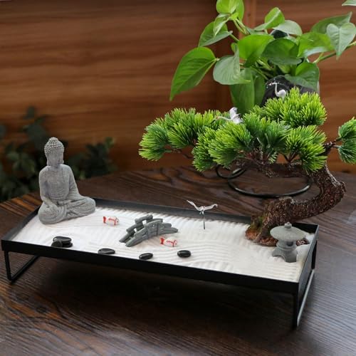 BangBangDa Japanese Meditation Garden Decor for Desk and Office