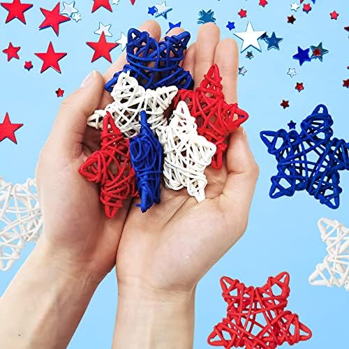 GuassLee 4th of July Decorative Balls 18pcs Red White Blue