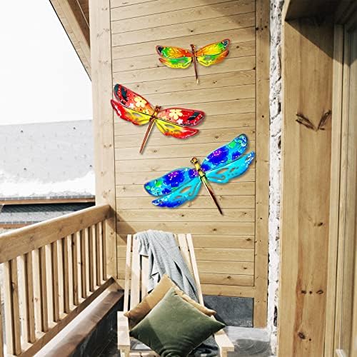 Johns Studio Dragonfly Wall Decor - 3PCS Metal Garden Art
