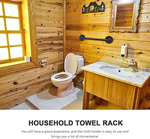 VOSAREA 1Pc Wall Mounted Towel Rack with Punch Design