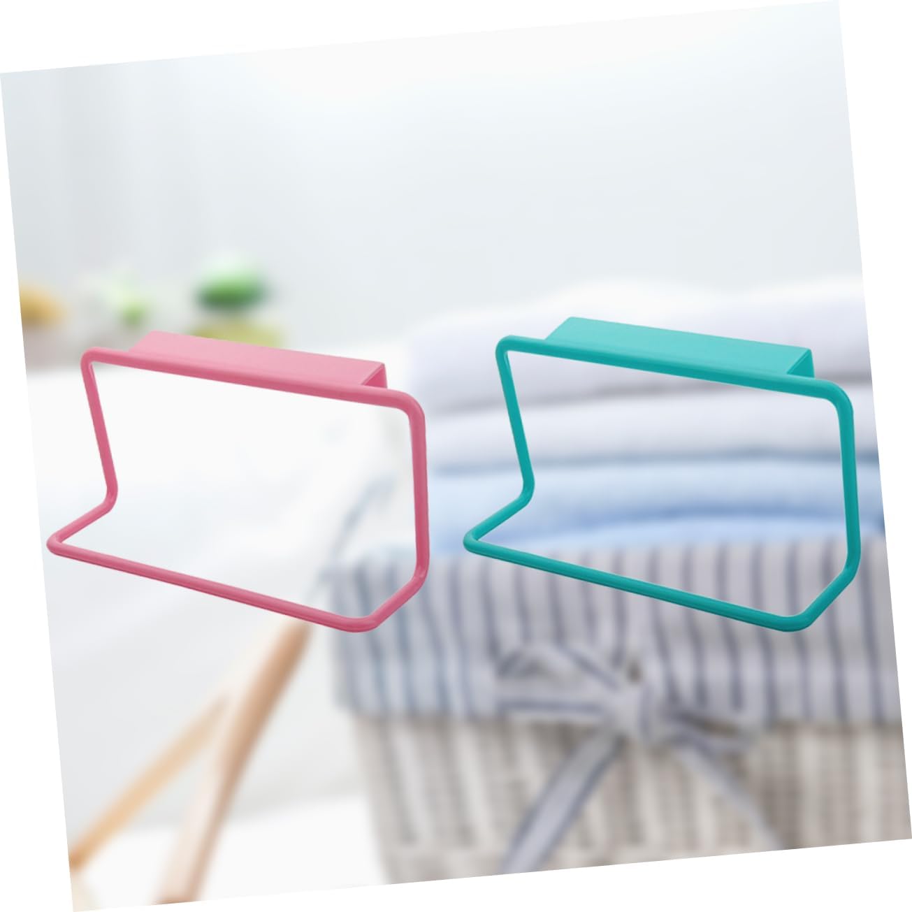 2Pcs Door Towel Rack Hanger for Kitchen Bathroom