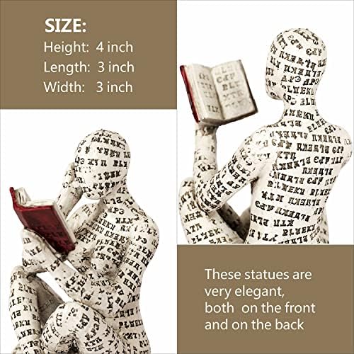 3 Pieces Pulp Reading Women Figurine Statue Set