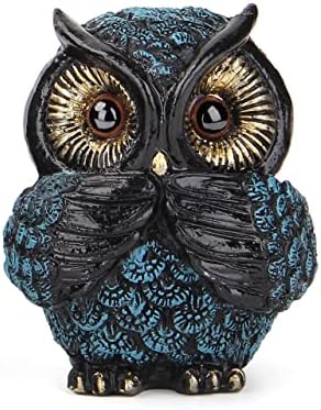 3 Wise Owl Statues for Shelf Decor Retro Boho Designs