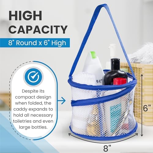 Handy Laundry Foldable Shower Caddy Blue