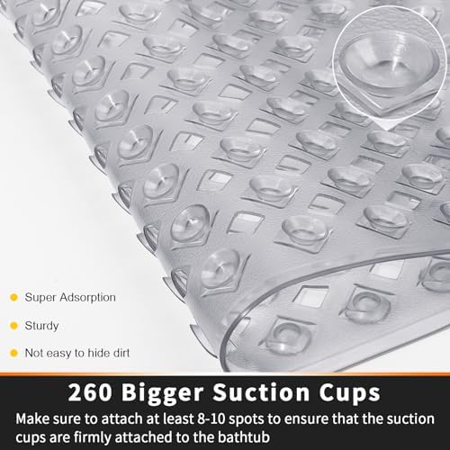 Yimobra Non Slip Bathtub Mat with Strong Suction Cups