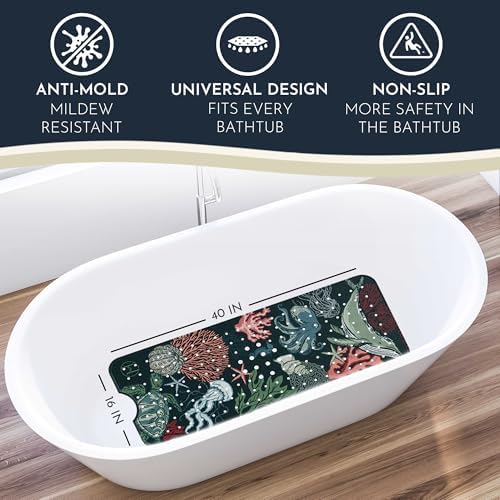 Homerella Anti-Slip Bathtub Mat 40x16 Inch