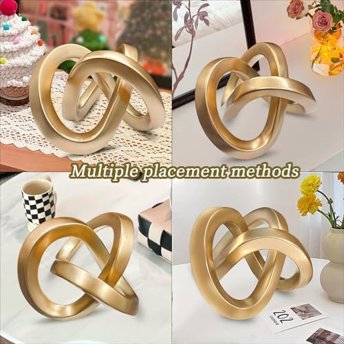 Modern Gold Geometric Sculpture Decor for Home Office
