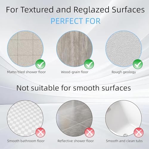 MeimeiDe Non-Slip Silicone Shower Mat 24x24 Inch Grey