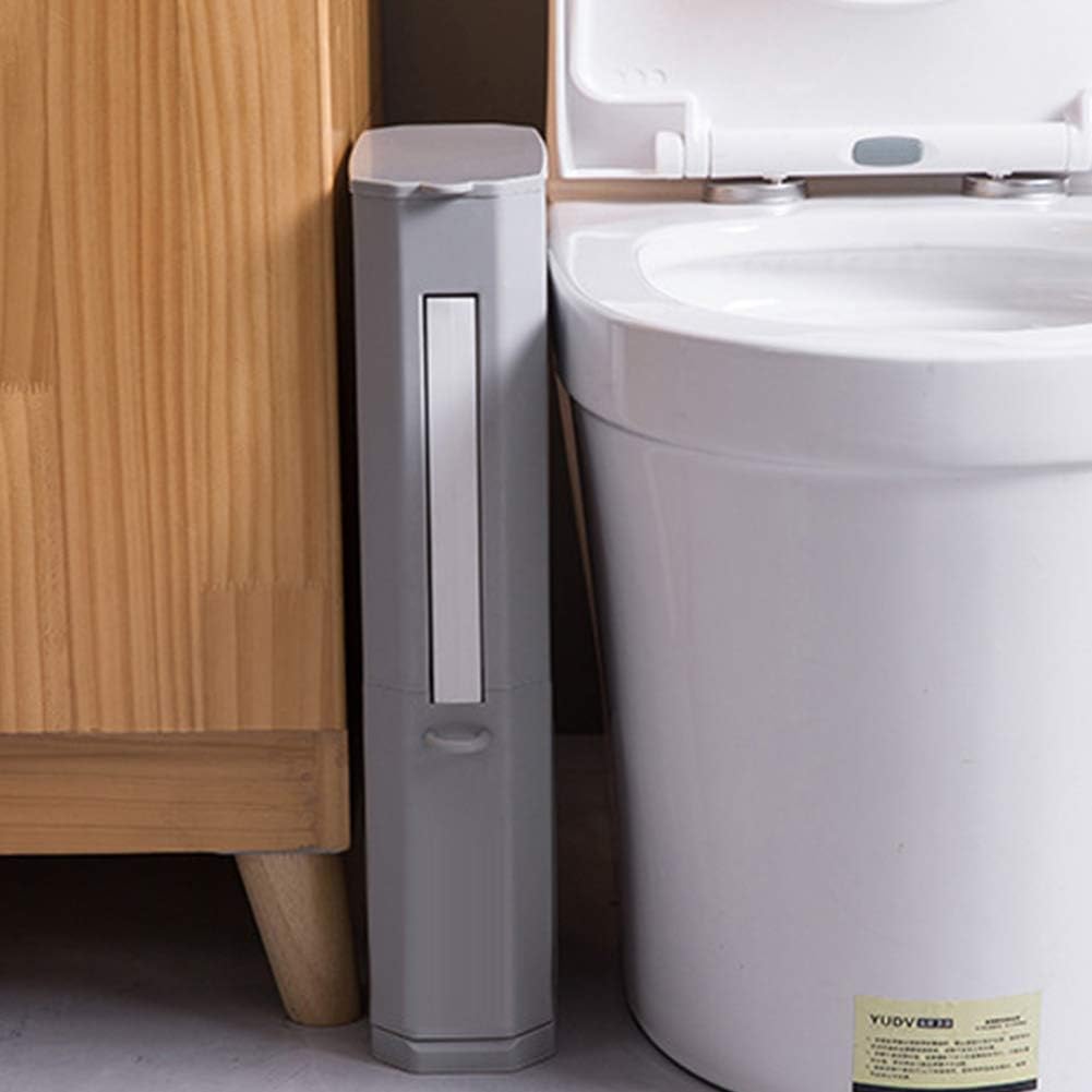 Leying Toilet Brush and Waste Bin Set 3 In 1 Gray 1
