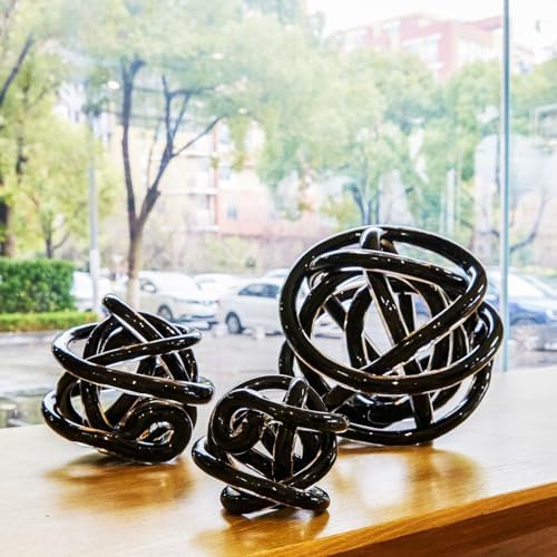 Luxury Lane Infinity Knot Decorative Glass Ball 4 inch