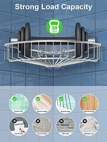 SMARTAKE 2-Pack Corner Shower Caddy with Adhesive