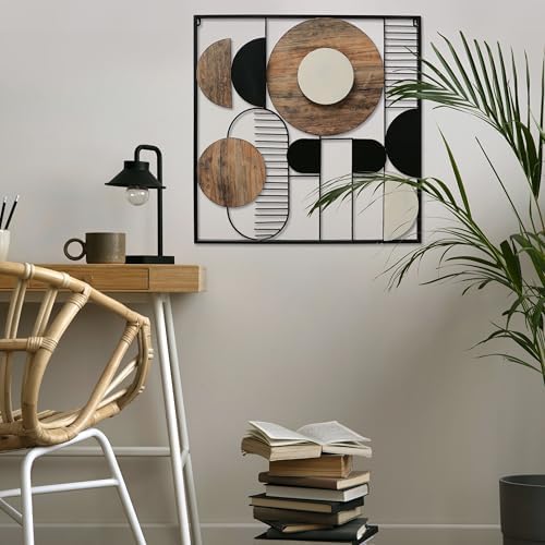 Modernist Wall Sculpture Hand-Welded Iron Lacquered 26x26 Inches