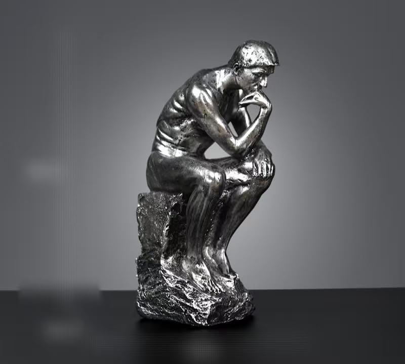 Rekeell Decorative Thinker Sculpture Silver