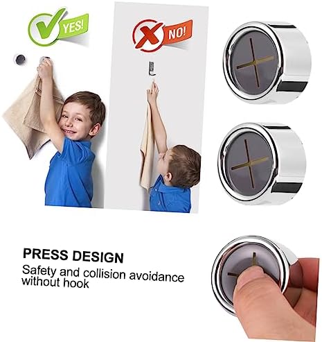 3pcs Self-Adhesive Towel Holder with Punch Design