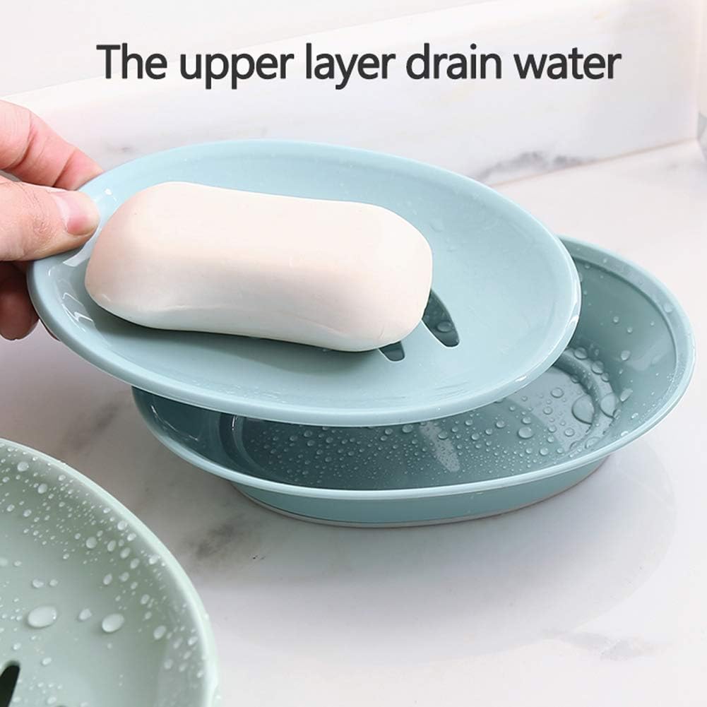WYOK 2-Pack Soap Dish with Drain and Dry Design