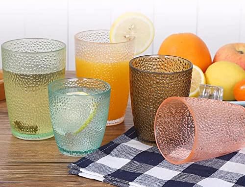 Komost 12oz Plastic Tumblers Set of 2 Reusable Shatterproof