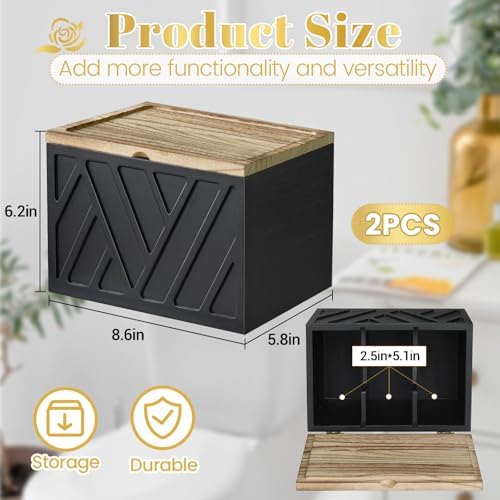 2 Pcs Tampon Holder with Lid for Bathroom