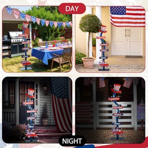 Yousoontic 45 Patriotic Wooden Yard Stake Sign