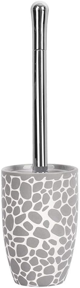 UNNS Ceramic Toilet Brush with Stand and Brush Head Replacement 1
