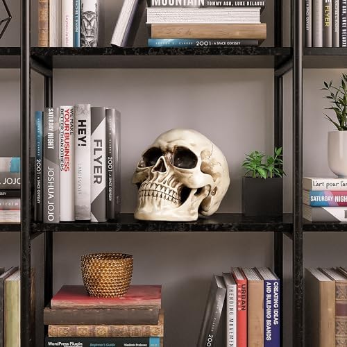 READAEER Resin Skull Statue for Home Decor