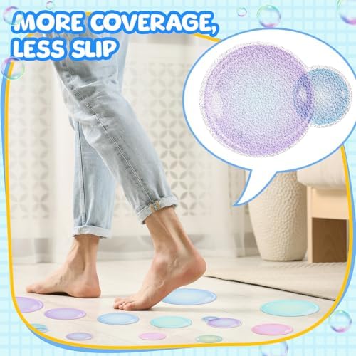 30 Pcs Bubble Non-Slip Bathtub Stickers 472 x 472 Inch