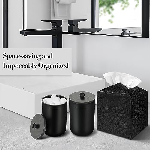 ALPIRIRAL 10Pcs Black Bathroom Accessories Set 1