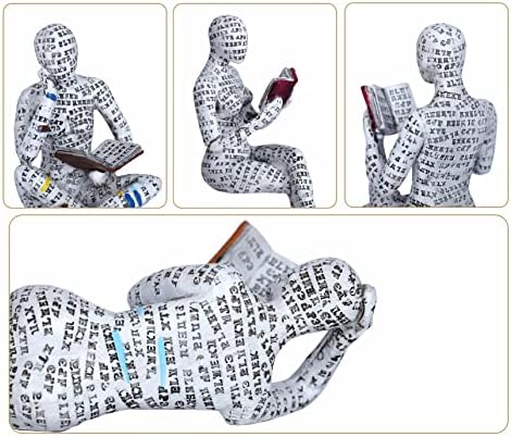 3 Pcs Pulp Reading Women Figurine Decor Set