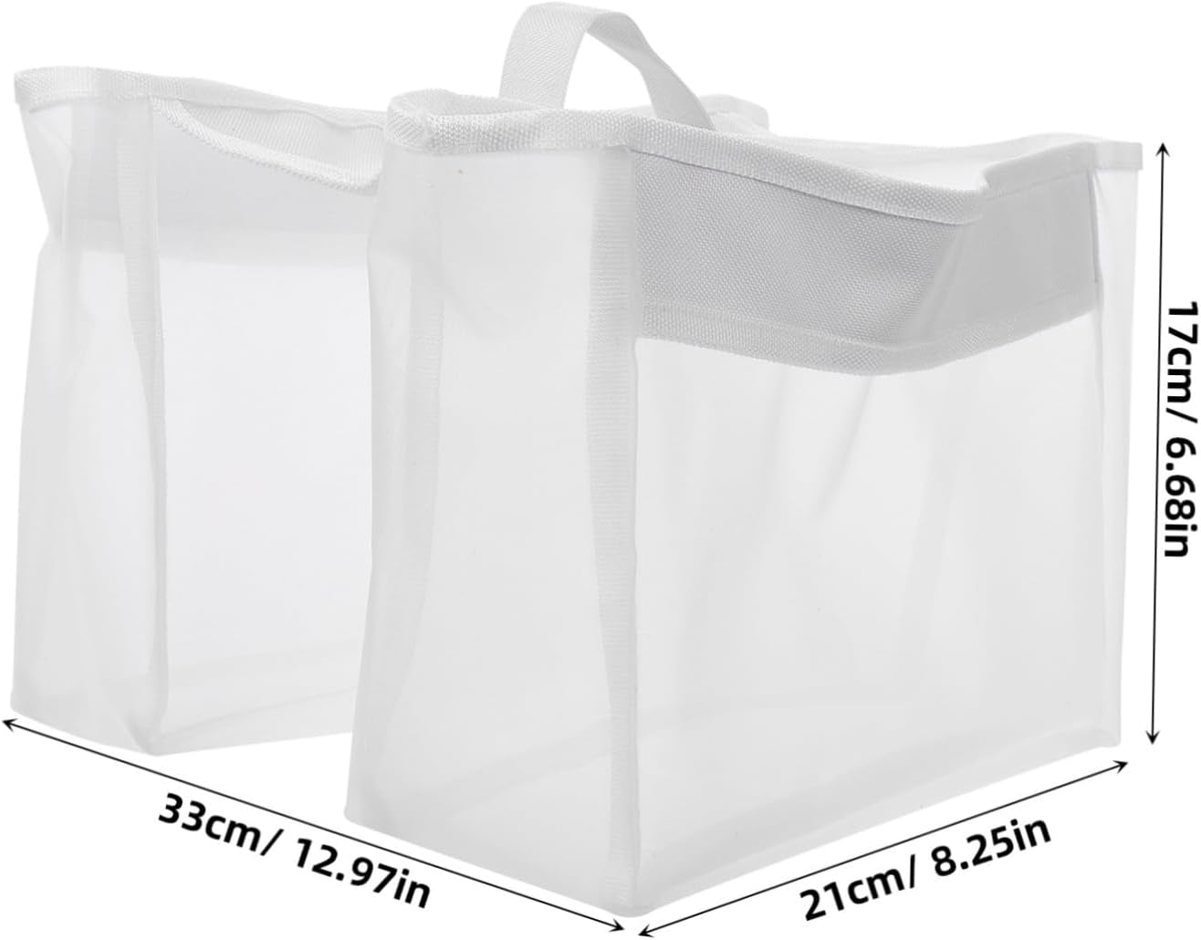 SOLUSTRE Tub Storage Bag with Hanging Straps and Clear Mesh Design