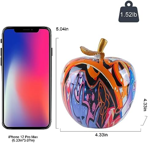 JOOMBE Colorful Fruit Figurines Apple Statue Home Decor