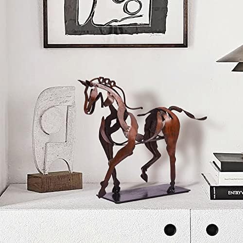 Handmade Horse Statue - Rustic Decor for Home and Office Brown