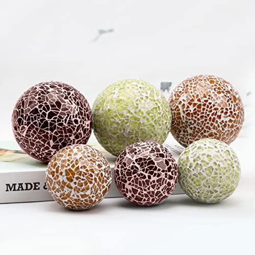 3PCS 335inch Decorative Glass Orbs for Home Party