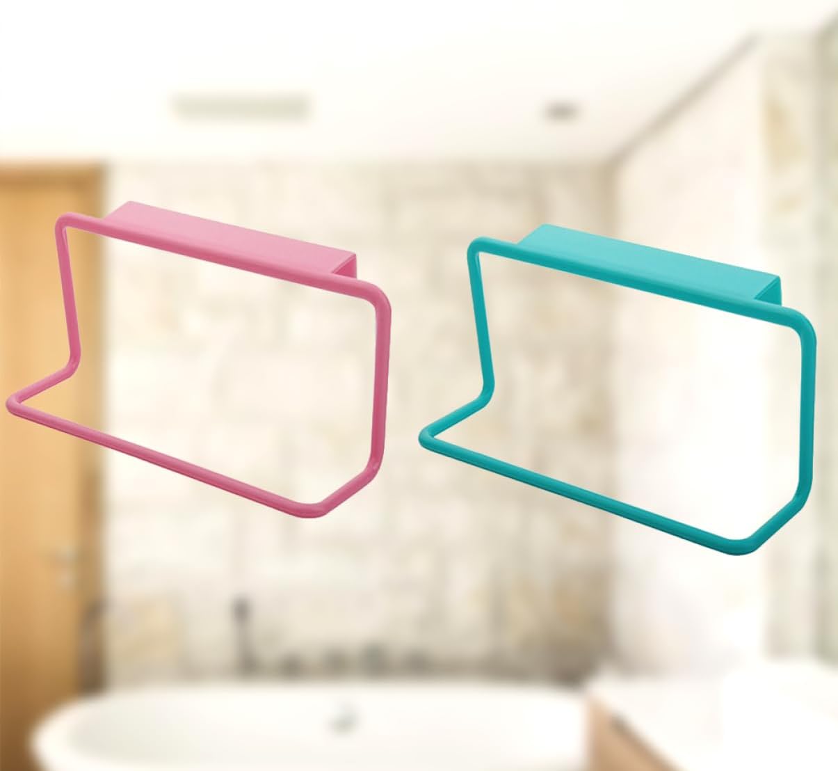 GLEAVI 2pc Towel Rack Holder for Kitchen Bathroom and Outdoor Use