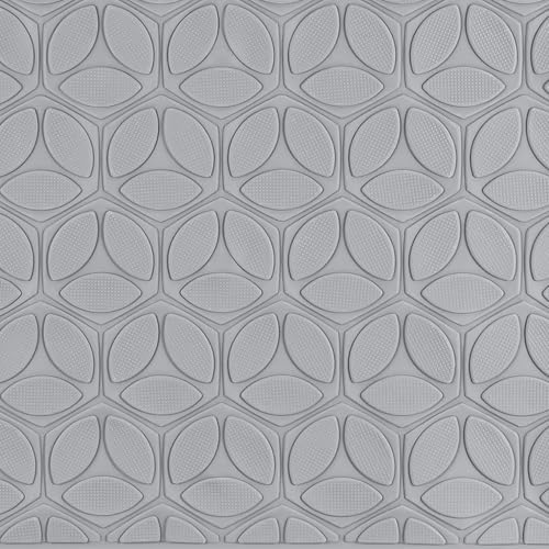 WRISIN Non-Slip Bathtub Mat with Suction Cups - 17x35 Inch Gray