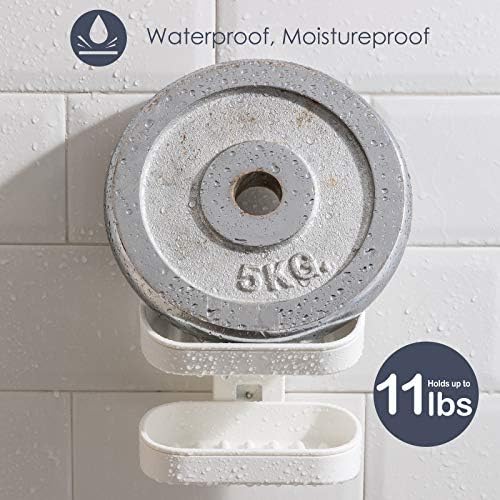 TAILI Double Layer Soap Holder Suction Cup Design for Bathroom and Kitchen