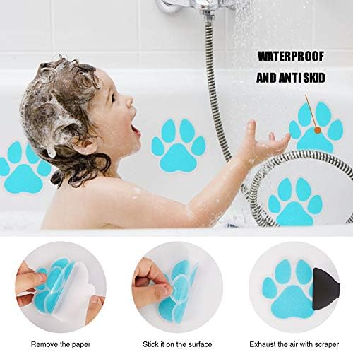 Non-Slip Bathtub Stickers 20PCS Safety Decals with Premium Scraper