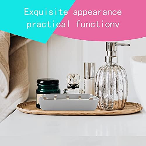 Aoheuo Modern Bamboo Fiber Soap Holder and Dish Set